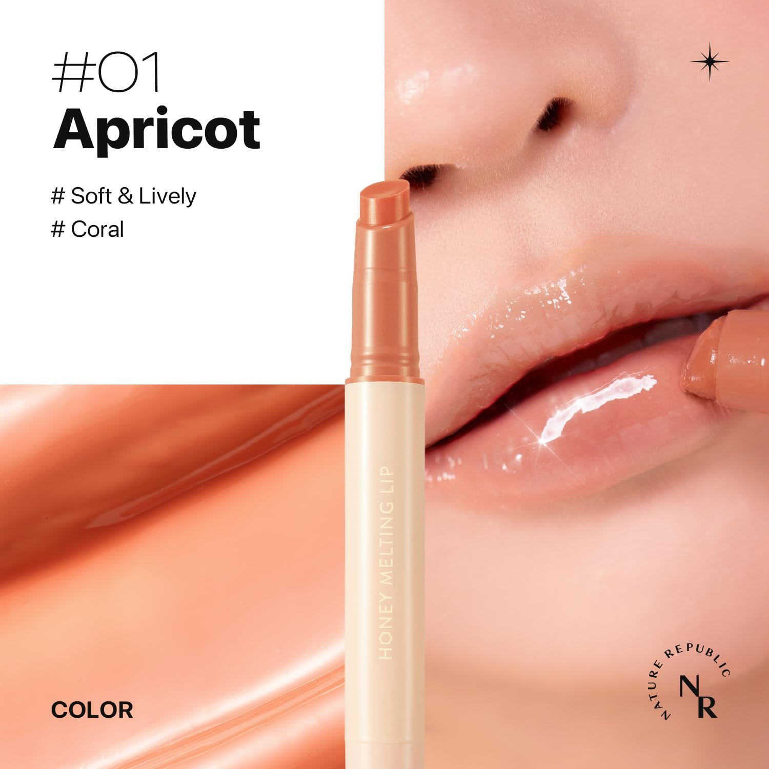 1000167741.jpg HONEY MELTING LIP 01 APRICOT – Image 1